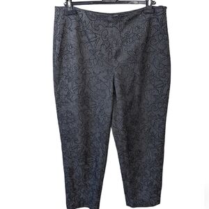 Talbot's petite size 16 grey base with a black velvet pattern Career office wear